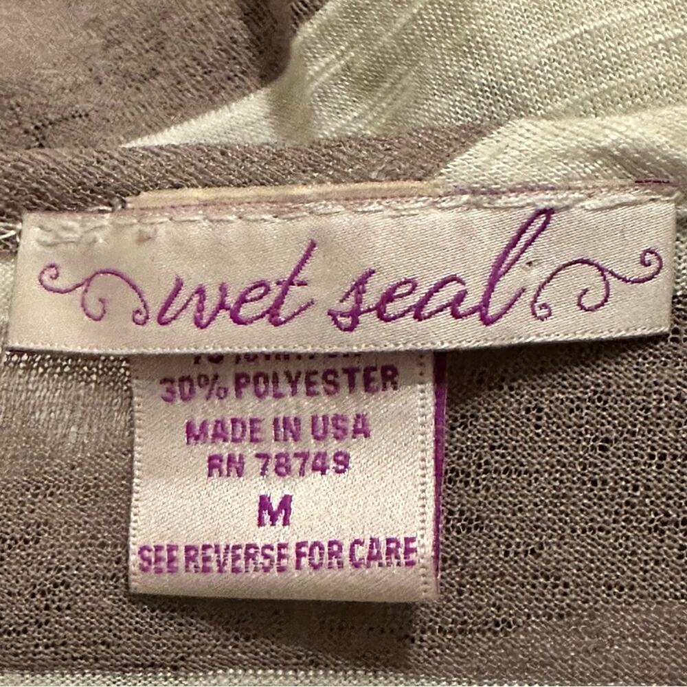 Wet Seal Size M striped cold shoulder top size M - Picture 6 of 6